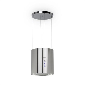 Klarstein Barett, ostrovčekový digestor, ? 35 cm, recirkulácia 560 m?/h, LED, filter s aktívnym uhlím, ušľachtilá oceľ