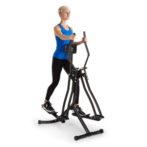 KLARFIT Bogera X2, elyptický trenažér, Air Walker, LCD displej, tréningový počítač, čierny