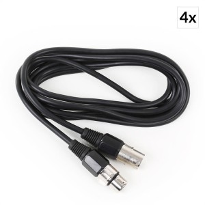FrontStage sada štyroch XLR káblov, 3 m, samec na samica