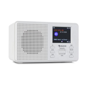 Auna Commuter, DAB+/FM rádio, USB, AUX, 2.4" TFT displej, diaľkový ovládač, biele