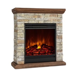 Klarstein Etna, elektrický krb, 1800 W, týždenný časovač, diaľkový ovládač, sivý/ hnedý