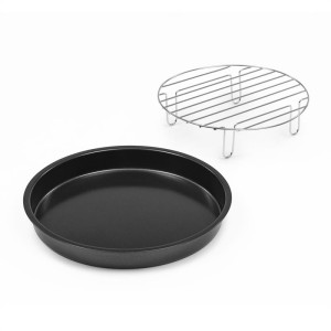 Klarstein AeroVital Cube Chef, tanier na pizzu, vysoký nástavec na grilovanie, príslušenstvo, ušľachtilá oceľ