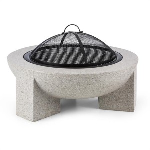 Blumfeldt Troja, ohnisko, ? 75 cm, grilovací rošt, oceľ, pálená magnézia, kameninové