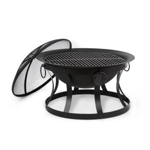 Blumfeldt Pentos, 2 v 1 nádoba na oheň a gril, ? 73 cm ochrana pred iskrami, ? 60 cm gril, liatina, čierna
