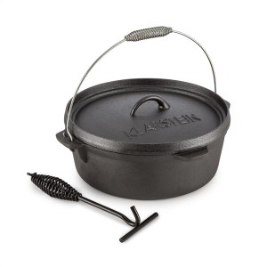 Klarstein Hotrod 60, liatinový hrniec, BBQ hrniec, 6 qt/5.7 l, liatina, čierny