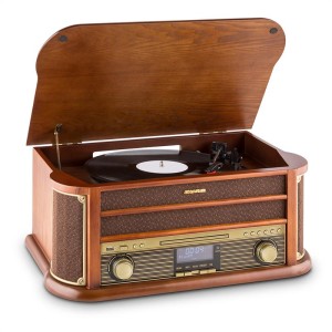 Auna Belle Epoque 1908 DAB, retro stereo systém, gramofón, DAB+, bluetooth