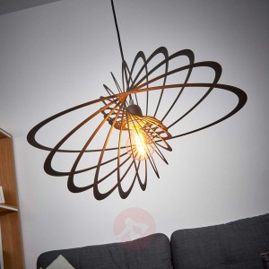 Czarna lampa wisząca Planet, 61 cm