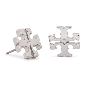Kolczyki TORY BURCH - Logo Stud Earring 11165504 Tory Silver 022