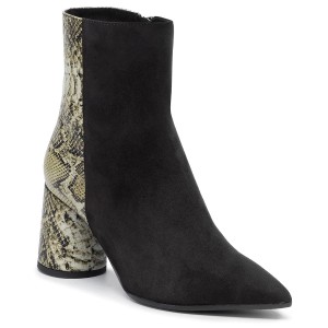 Botki BALDOWSKI - D02725-4400-004 Zamsz Czarny/Pyton Zielony Re