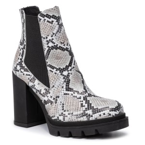 Botki BALDOWSKI - D02323-0084-008 Pyton Szary Re