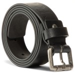 Pasek Męski TRUSSARDI JEANS - Belt Leather Maxi Logo Embossed 71L00122 K299
