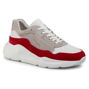 Sneakersy JACK&JONES - Jfwmunki 12169251 White/Red Dahlia