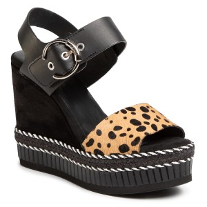 Espadryle KANNA - 20KV20274  Pony Leopordo/Vaq Negro