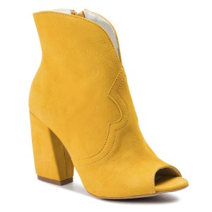 Botki R.POLAŃSKI - 1001 Żółty Zamsz