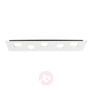Długa lampa sufitowa LED Quarter, biała