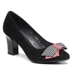 Półbuty ANN MEX - 0562 01W+14KR+01KR Czarny