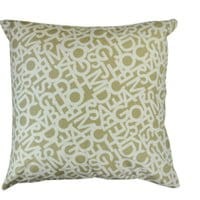Poduszka dekoracyjna Beige ABC 60x60 cm