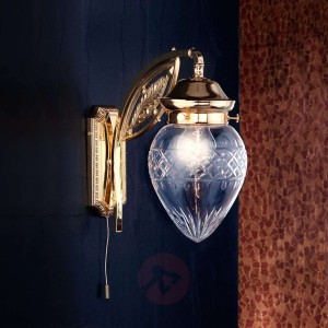 Pozłacana lampa ścienna Budapest