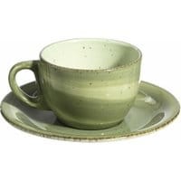 Zestaw filiżanka i talerzyk Waves Green 180 ml