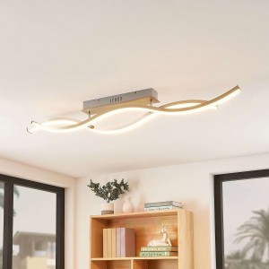 Lucande Mairia lampa sufitowa LED, falista