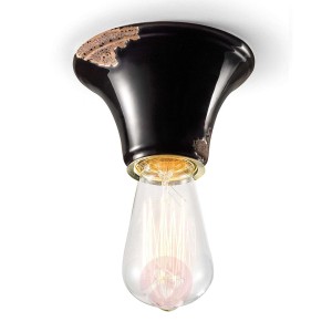 Lampa sufitowa vintage C132, czarna