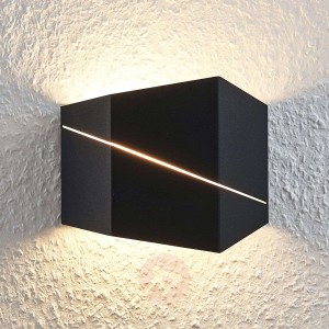 Kinkiet LED Nikolae, 18 cm, czarny