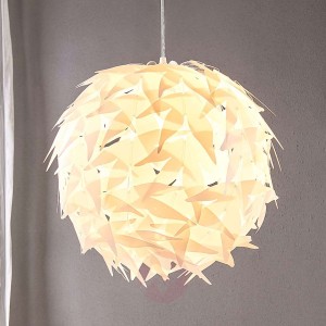 Lampa wisząca Corin w kształcie kuli, biała