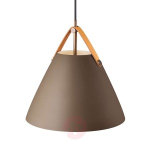 Lampa wisząca Strap metalowy klosz beżowy, 27 cm