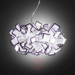 Bajeczna lampa wisząca CLIZIA, liliowa