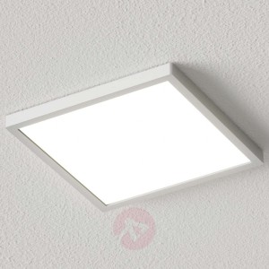 Kanciasta lampa sufitowa LED Solvie, srebrna