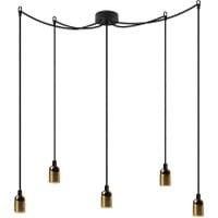 Lampa sufitowa Long Uno Five Black Brass