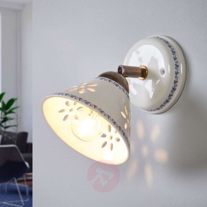 Lampa ścienna NONNA z białej ceramiki
