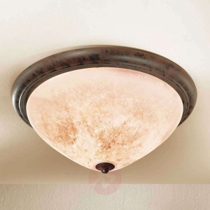Okrągła lampa sufitowa Samuele, krem
