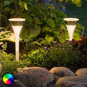 Lampa solarna wbijana w ziemię Assisi z RGB-LED