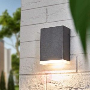 Kątowy kinkiet zewnętrzny Lexian z LED