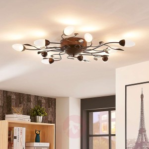 Duża lampa sufitowa Renato z 10 ściemnianymi LED