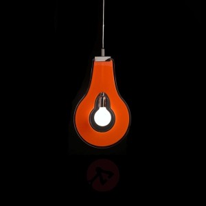 Wyjątkowa lampa wisząca Flat pomarańczowa