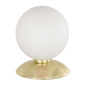 Delikatna lampa stołowa BUBBA mosiądz matowy