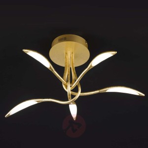 Hampton - ściemniana lampa sufitowa LED, złota