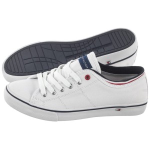 Tenisówki Low Cut Lace-Up Sneaker  - Białe - Tommy - Damskie