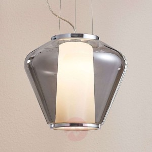 Lampa wisząca z przydymionego szkła Lorit