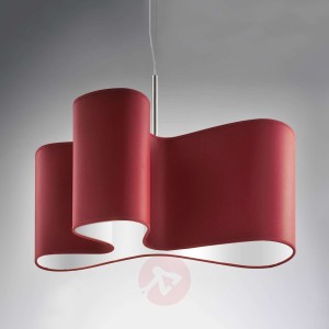 Fantazyjna lampa wisząca Mugello, czerwono-biała