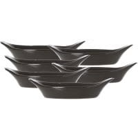Zestaw 6 miseczek do przekąsek Black Long 45 ml