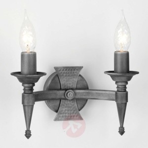 2-punktowa lampa ścienna SAXON czarno-srebrna