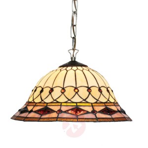 Lampa wisząca Kassandra, styl Tiffany, 2-punktowa