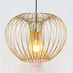 Lampa wisząca Protetto, złota, Ø 42 cm