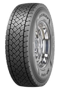 Dunlop Treadmax SP446 ( 315/70 R22.5 154L podwójnie oznaczone 152M, bieżnikowane )