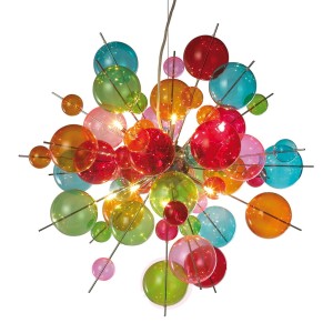 Kolorowa szklana lampa wisząca Aurinia