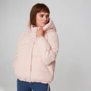 Krótka Kurtka Puffer - Różowa - M
