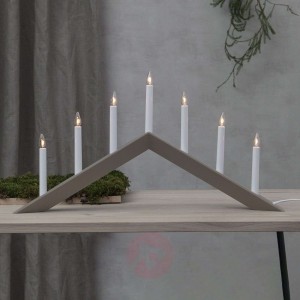 Świecznik Arrow, płaski, 7-punktowy, szary